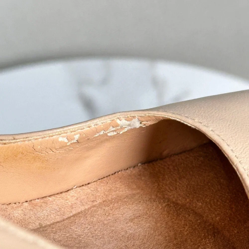 Naturalizer Michelle Nude Leather Comfort Pumps Heels Size 10W